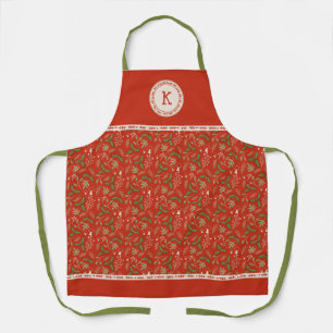 Monogram Christmas Woodlands Schürze