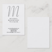 Monogram Chubby Beruflich Business Card Visitenkarte (Vorne/Hinten)