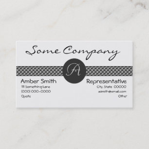 Monogram Circle Ribbon Collection Visitenkarte