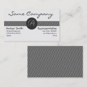 Monogram Circle Ribbon Collection Visitenkarte (Vorne/Hinten)