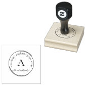 Monogram Circle Wood Art Briefmarke Gummistempel (Stempel)