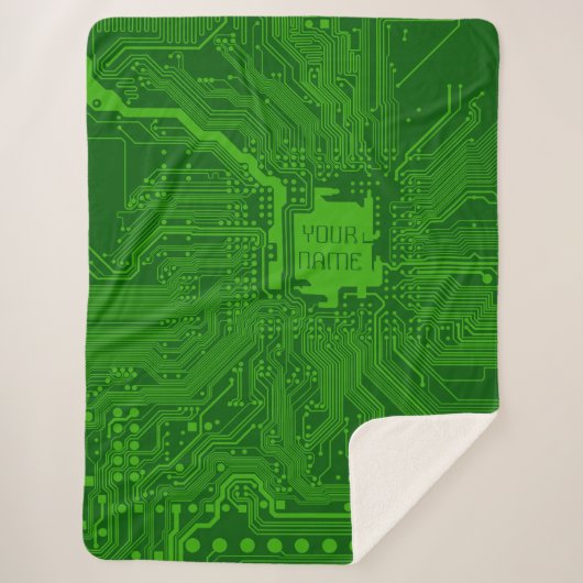 Monogram Circuit Board Technology Electronics Chip Sherpadecke (Vorderseite)