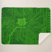 Monogram Circuit Board Technology Electronics Chip Sherpadecke (Vorderseite (Horizontal))