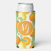 Monogram Citrus Fruit Selters Dosenkühler (Seltzer Vorderseite)
