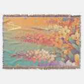 Monogram Citrus Sunset Wisteria Decke (Vorderseite)