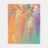 MonoGram Citrus Sunset Wisteria Fleecedecke (Vorderseite)