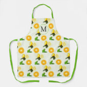 Monogram Citrus und Mint All-Over-Print-Schürze Schürze (Vorderseite)