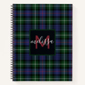 Monogram Clan MacKenzie Tartan Kariert Personalisi Notizblock (Vorderseite)