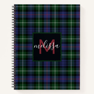 Monogram Clan MacKenzie Tartan Kariert Personalisi Notizblock