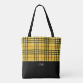 Monogram Clan MacLeod Black and Yellow Kariert Tasche (Rückseite)
