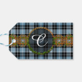 Monogram Clark Tartan Geschenkanhänger (Rückseite Horizontal)
