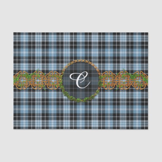 Monogram Clark Tartan Seidenpapier (Vorderseite)