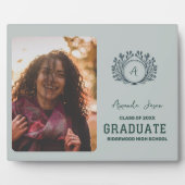 Monogram Class of 2025 Grad Foto Ankündigung Fotoplatte (Vorderseite)