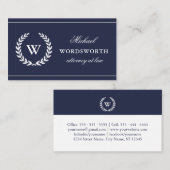 Monogram Classic Beruflich Business Card Visitenkarte (Vorne/Hinten)