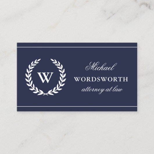 Monogram Classic Beruflich Business Card Visitenkarte (Vorderseite)