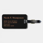 Monogram Classic Black/Brown Leopard Spot Print Gepäckanhänger (Rückseite horizontal)