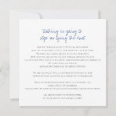 Monogram Classic Blue Blätter Hochzeitlive Stream Ankündigung (Rückseite)