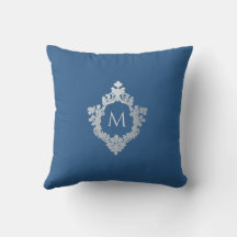 Monogram Classic Blue Elegante Vintages Verziertes