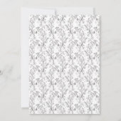 Monogram Classic Botanical Florals Wedding Einladung (Rückseite)