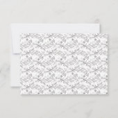 Monogram Classic Botanical Florals Wedding RSVP Karte (Rückseite)