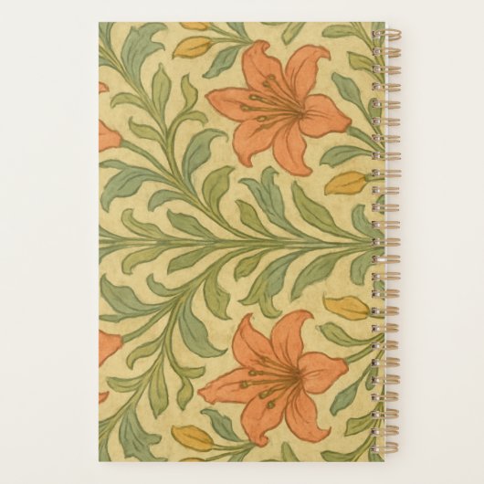 Monogram classic botanical Willam Kraft background Planer (Rückseite)