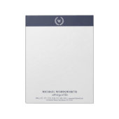 Monogram Classic Elegant Beruflich A4 Notepad Notizblock (Rotiert)