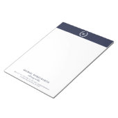 Monogram Classic Elegant Beruflich A4 Notepad Notizblock (angewinkelt)