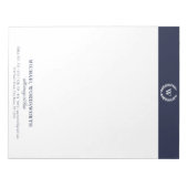 Monogram Classic Elegant Beruflich A4 Notepad Notizblock (Vorderseite)