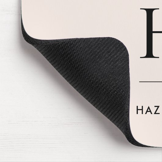 Monogram Classic Elegant Blush Pink Initials Mousepad (Ecke)