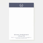 Monogram Classic Elegant Business Post-it® Notes Post-it Klebezettel (Vorderseite)