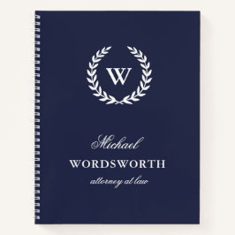 Monogram Classic Elegant Business Spiral Notebook Notizbuch