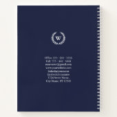 Monogram Classic Elegant Business Spiral Notebook Notizbuch (Rückseite)