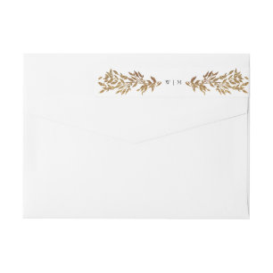 Monogram Classic Elegant Gold Botanische Hochzeit