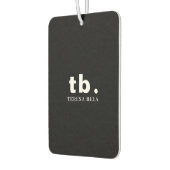 Monogram Classic Elegant Minimal Black and White Autolufterfrischer (Links)