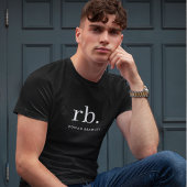 Monogram Classic Elegant Minimal Black T-Shirt