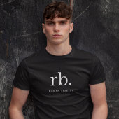 Monogram Classic Elegant Minimal Black T-Shirt