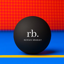 Monogram Classic Elegant Minimal Black Tischtennisball