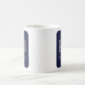 Monogram Classic Elegant Minimal Blue Creme Kaffeetasse (Mittel)