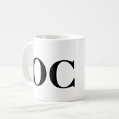 Monogram Classic Elegant Minimal Bold Letters Kaffeetasse (Vorderseite Links)