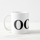 Monogram Classic Elegant Minimal Bold Letters Kaffeetasse (Links)
