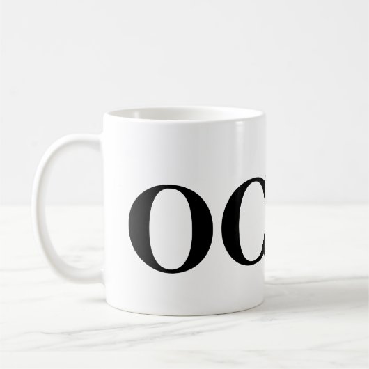 Monogram Classic Elegant Minimal Bold Letters Kaffeetasse (Links)