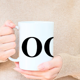 Monogram Classic Elegant Minimal Bold Letters Kaffeetasse