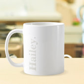 Monogram Classic Elegant Minimal Elfenbeinweiße Be Kaffeetasse