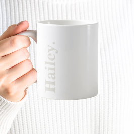 Monogram Classic Elegant Minimal Elfenbeinweiße Be Kaffeetasse