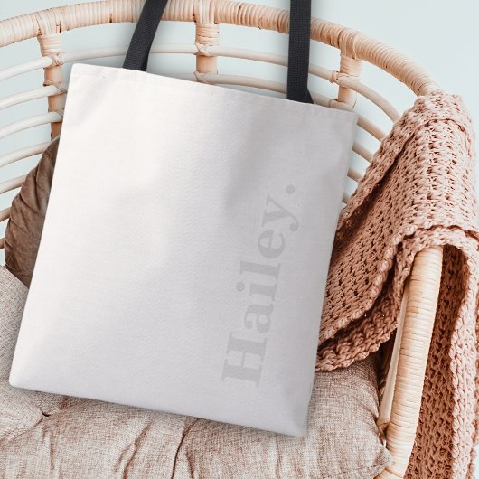 Monogram Classic Elegant Minimal Elfenbeinweiße Be Tasche