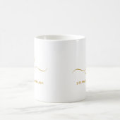Monogram Classic Elegant Minimal Gold Script Kaffeetasse (Mittel)