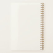 Monogram Classic Elegant Minimal Ivory Gold Script Planer (Rückseite)