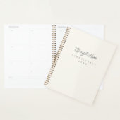 Monogram Classic Elegant Minimal Ivory Gold Script Planer (Anzeige)