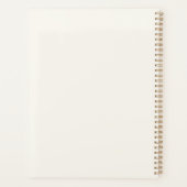 Monogram Classic Elegant Minimal Ivory Gold Script Planer (Rückseite)