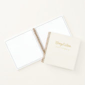 Monogram Classic Elegant Minimal Ivory Sketchbook Notizblock (Innenseite)